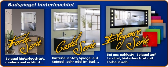 Badspiegel 
hinterleuchtet