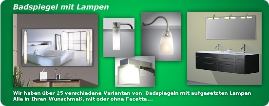 Badspiegel mit Lampen