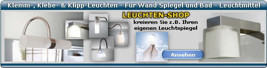 Leuchten-Shop - Wandlampen - Spiegellampen - Aussen- und Gartenlampen