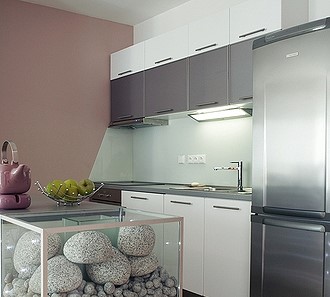 Beispiel für eine Küchenrückwand - Pure White
