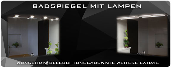 Badezimmerspiegel mit Lampen